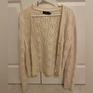 Polo Ralph Lauren Cable Knit Button Up Cream Cardigan Sweater